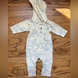 3-6 months kate Quinn organic hooded snap leg romper footless outfit